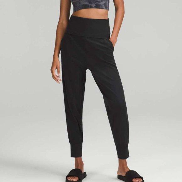Lululemon Align Super-High-Rise Ribbed-Waist Jogger Black 0 - Picture 3 of 14